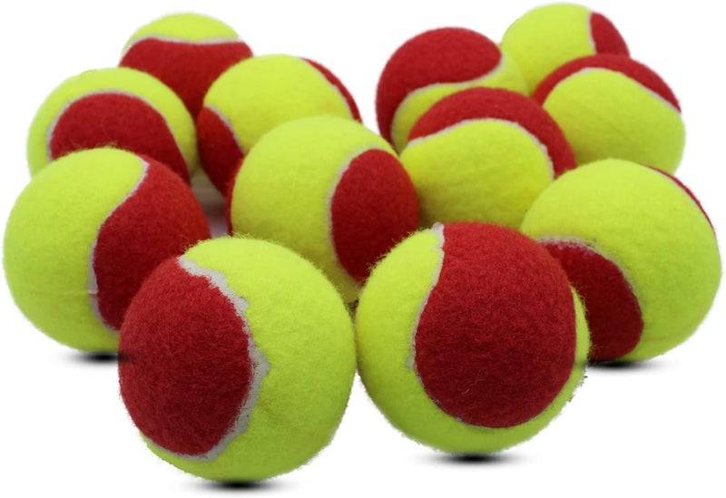 Magicorange Tennis Balls, 12 Pack Low Compression Stage Tennis Ball for Beginners Youth Kids Training Practicing with Mesh Bag for Easy Transport - Image 5